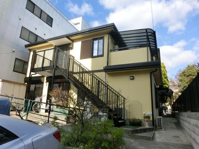 大阪市中央区上町　I様邸 外壁ガイナ塗装・外部階段リフォーム