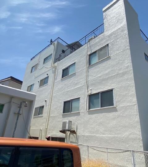 大阪市都島区毛馬町　Eハイツ様　外壁セラミシリコン塗装リフォーム施工事例