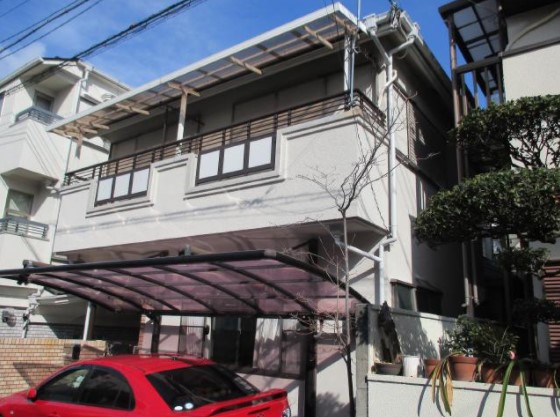 西宮市小松南町　Ｓ様邸 外壁・屋根ガイナ塗装リフォーム