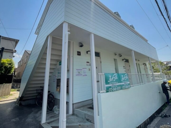 大阪府枚方市桜町　ハイツ　外壁・屋根・外塀塗装工事