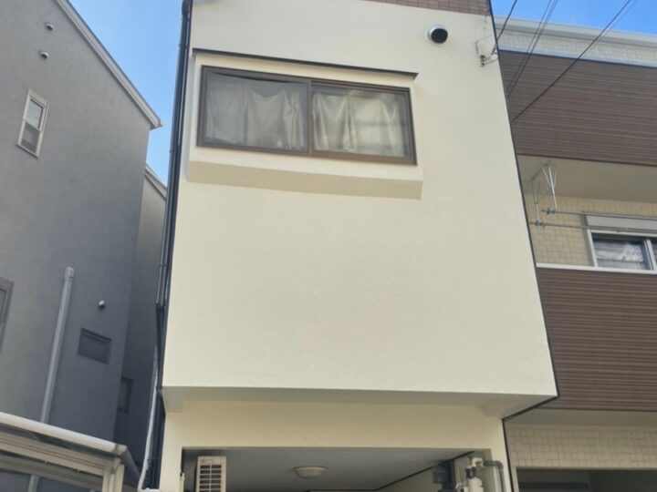 大阪市鶴見区横堤　O様邸　外壁・屋根塗装、ベランダ防水工事