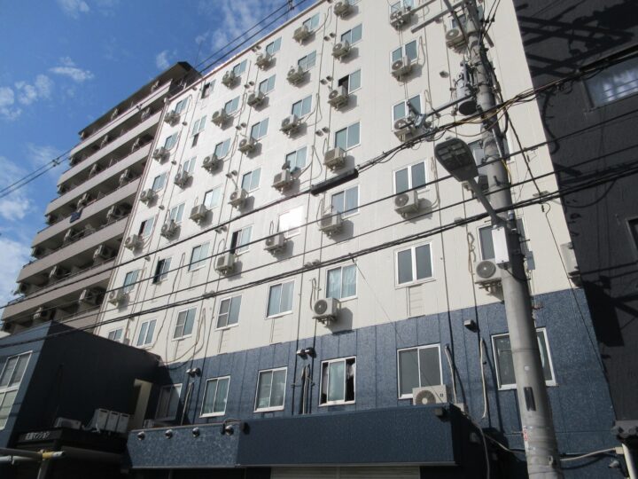 大阪市西成区花園北1丁目　Hマンション　外壁塗装(リファイン1000MF-IR)、防水工事