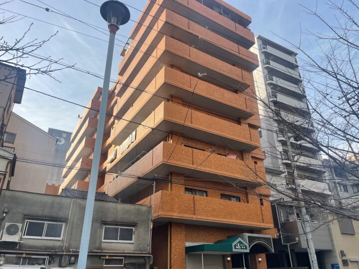 大阪市中央区東平１丁目　ライオンズマンション上本町第５様　タイル工事、エントランス天井補強工事