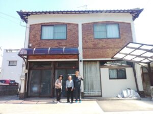兵庫県姫路市大津区天神町1丁目、T様邸、外壁アステック塗装工事(リファイン1000MF-IR)、雨樋交換工事、ポリカ板交換工事