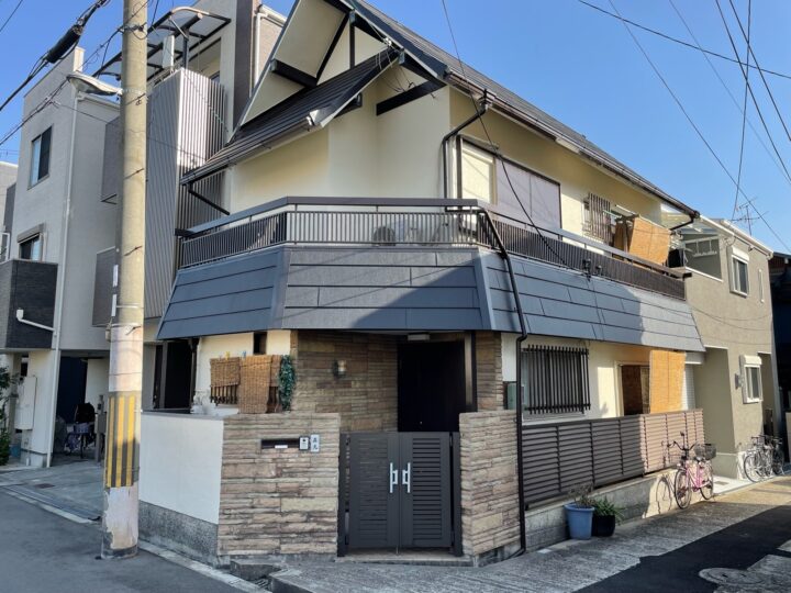 大阪市住吉区住吉1丁目　M様邸　外壁塗装工事、屋根葺き替え(スーパーガルテクト)工事、内装工事