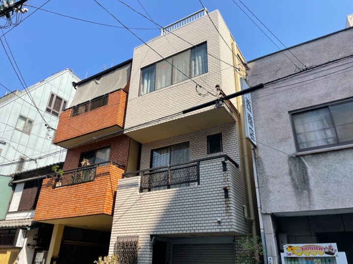 大阪市中央区高津2丁目　K様邸　外壁塗装工事、屋根葺き替え工事、屋上塗装工事