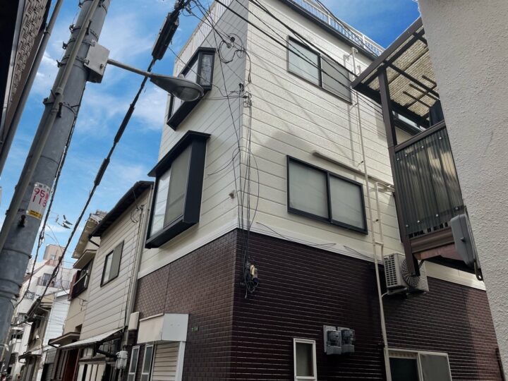大阪市北区国分寺2丁目　I様邸　外壁塗装工事、防水工事
