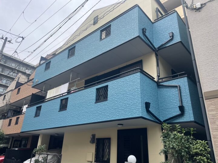 大阪市大正区泉尾1丁目　Ｙ様邸　外壁塗装工事、屋根塗装工事、防水工事