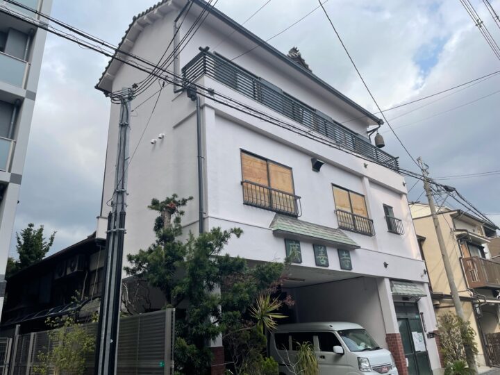 大阪市阿倍野区昭和町4丁目　K寺様　外壁塗装工事、屋根ラバー、内装工事