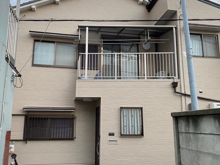 大阪市生野区桃谷2丁目　E様邸　外壁サイディング工事、屋根ラバー・漆喰工事