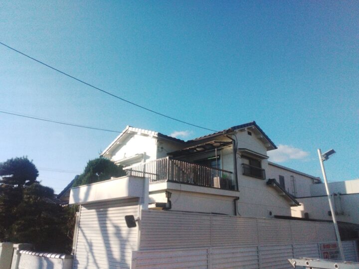 大阪市生野区巽南3丁目　H様邸　外壁塗装工事、屋根葺き替え(ルーガ)工事、雨樋交換工事