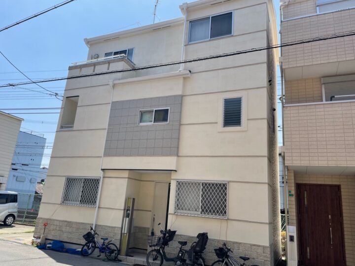 大阪市淀川区新高6丁目　I様邸　外壁塗装工事、屋根塗装工事、防水工事