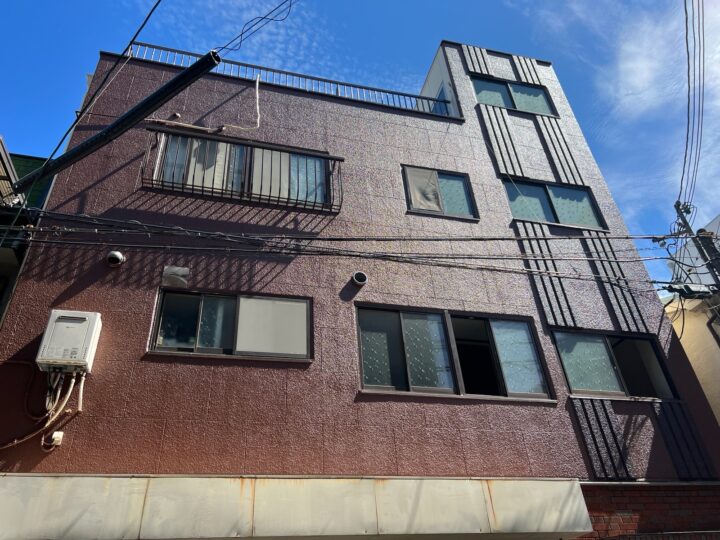 大阪市港区夕凪2丁目　Aハイツ様　外壁塗装工事、防水工事