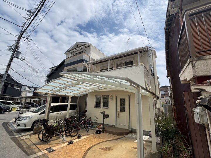 大阪市城東区新喜多東1丁目 　S様邸　外壁塗装工事、屋根塗装工事、ウッドデッキ補修