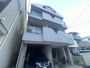 大阪市都島区高倉町2丁目　Sハイツ　外壁塗装工事、屋根カバー工事