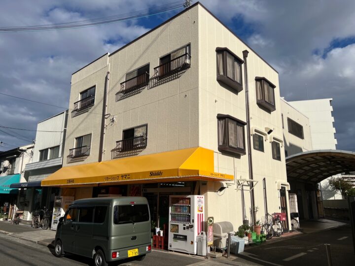 大阪市都島区毛馬町4丁目 Y社様 外壁塗装工事、テント張替え工事