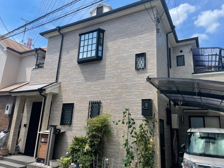 八尾市恩智北町1丁目　I様邸　外壁金属サイディング工事