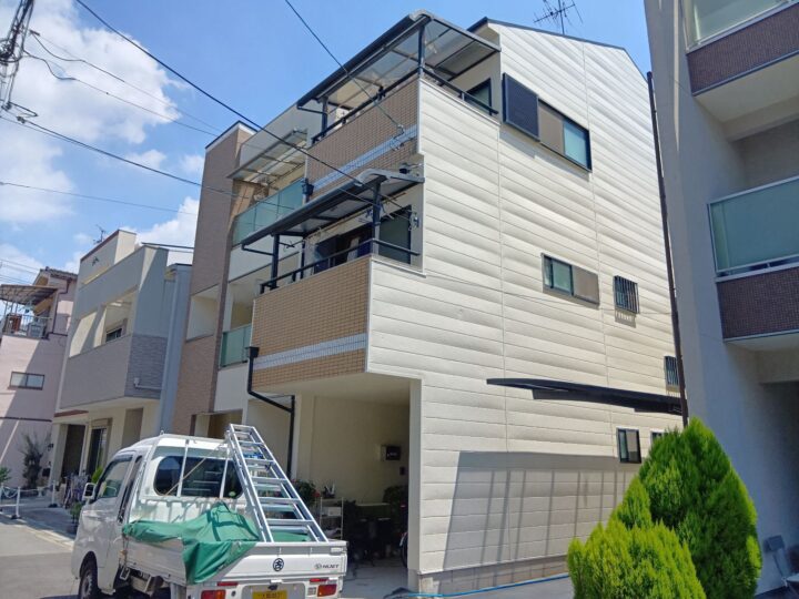 大阪市生野区田島2丁目　K様邸　外壁塗装工事、屋根塗装工事