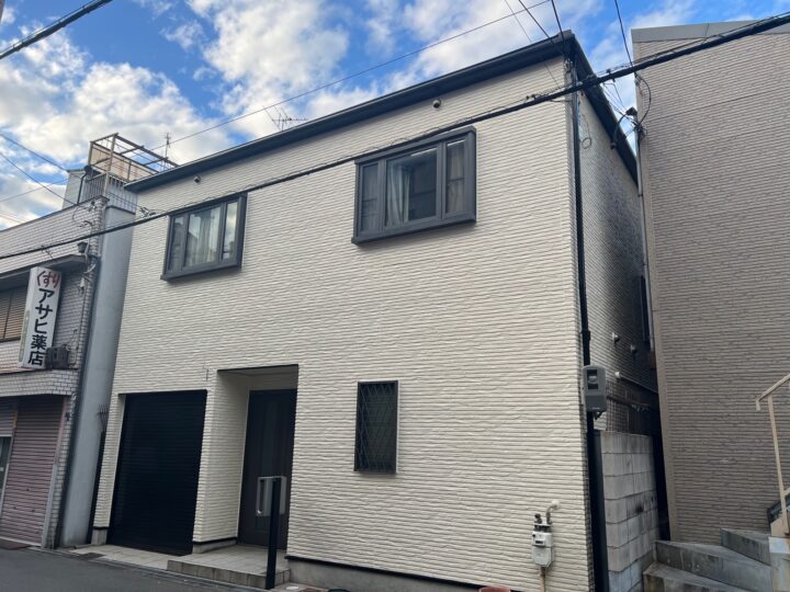 大阪市西成区鶴見橋2丁目　H様邸　外壁塗装工事、屋根カバー工事