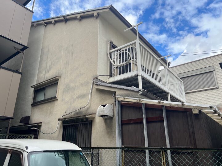 大阪市都島区都島北通1丁目 S社様 外壁塗装工事、波板張替え工事